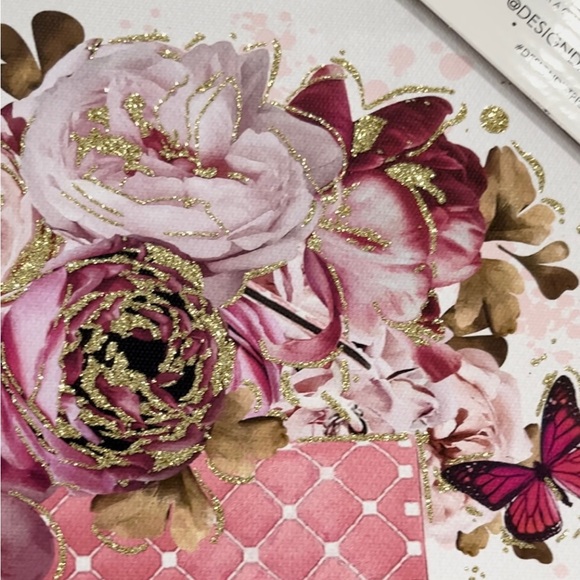 Design District Designer Canvas Wall Art With Gold Glitter NWT - Picture 4 of 5